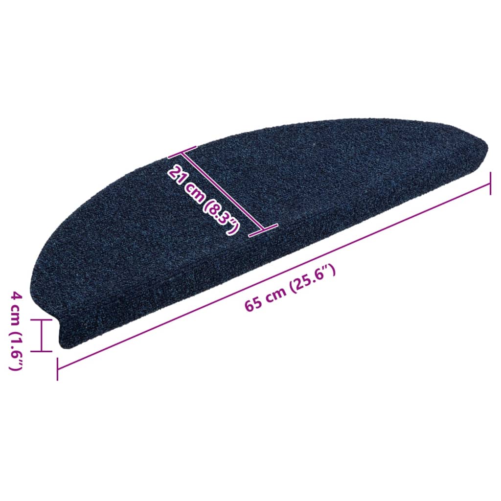 Selvklebende trappematter 10stk marineblå 65x21x4cm nålestempel