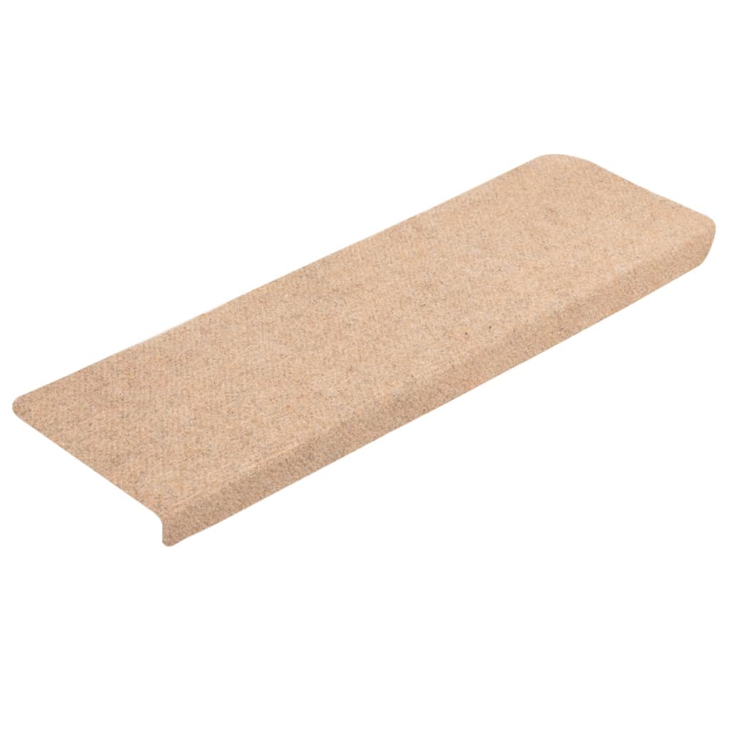 Selvklebende trappematter 10stk kremhvit 65x21x4 cm nålestempel