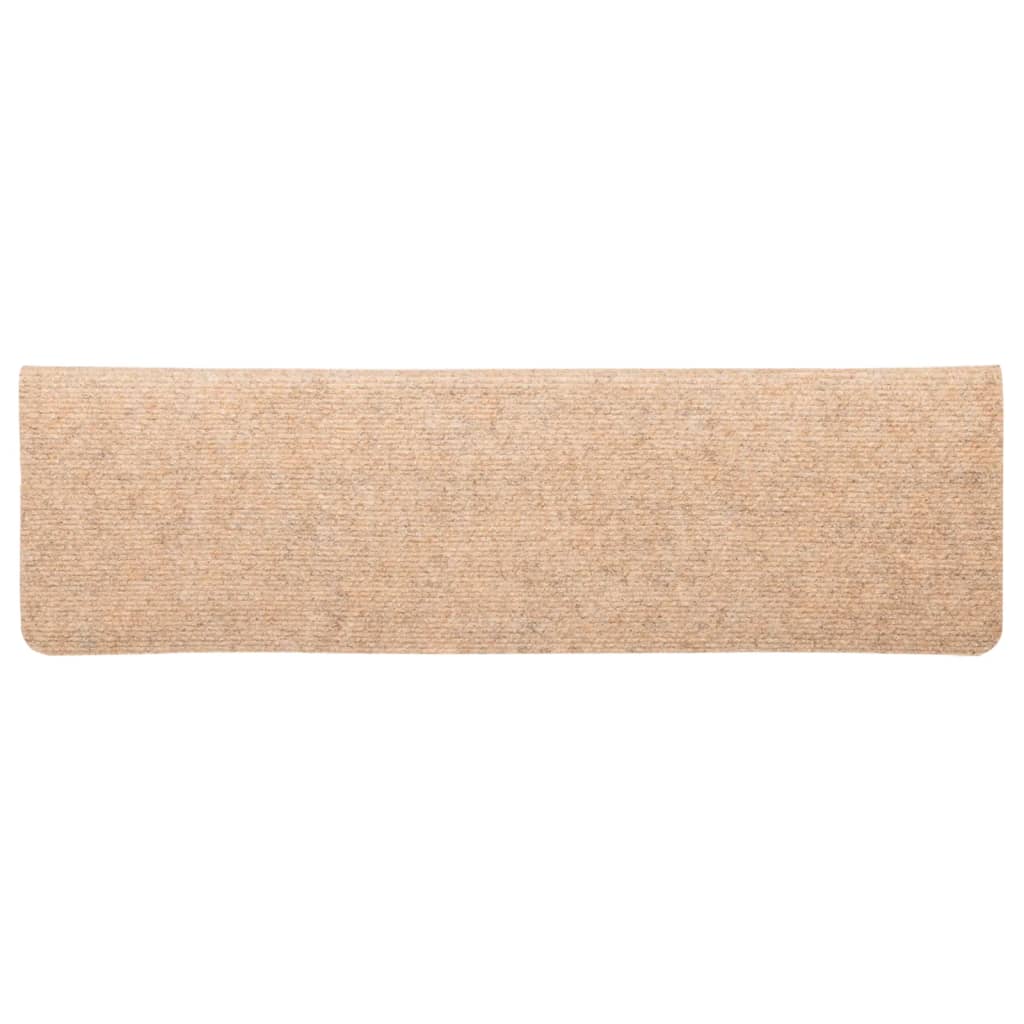 Selvklebende trappematter 10stk kremhvit 65x21x4 cm nålestempel
