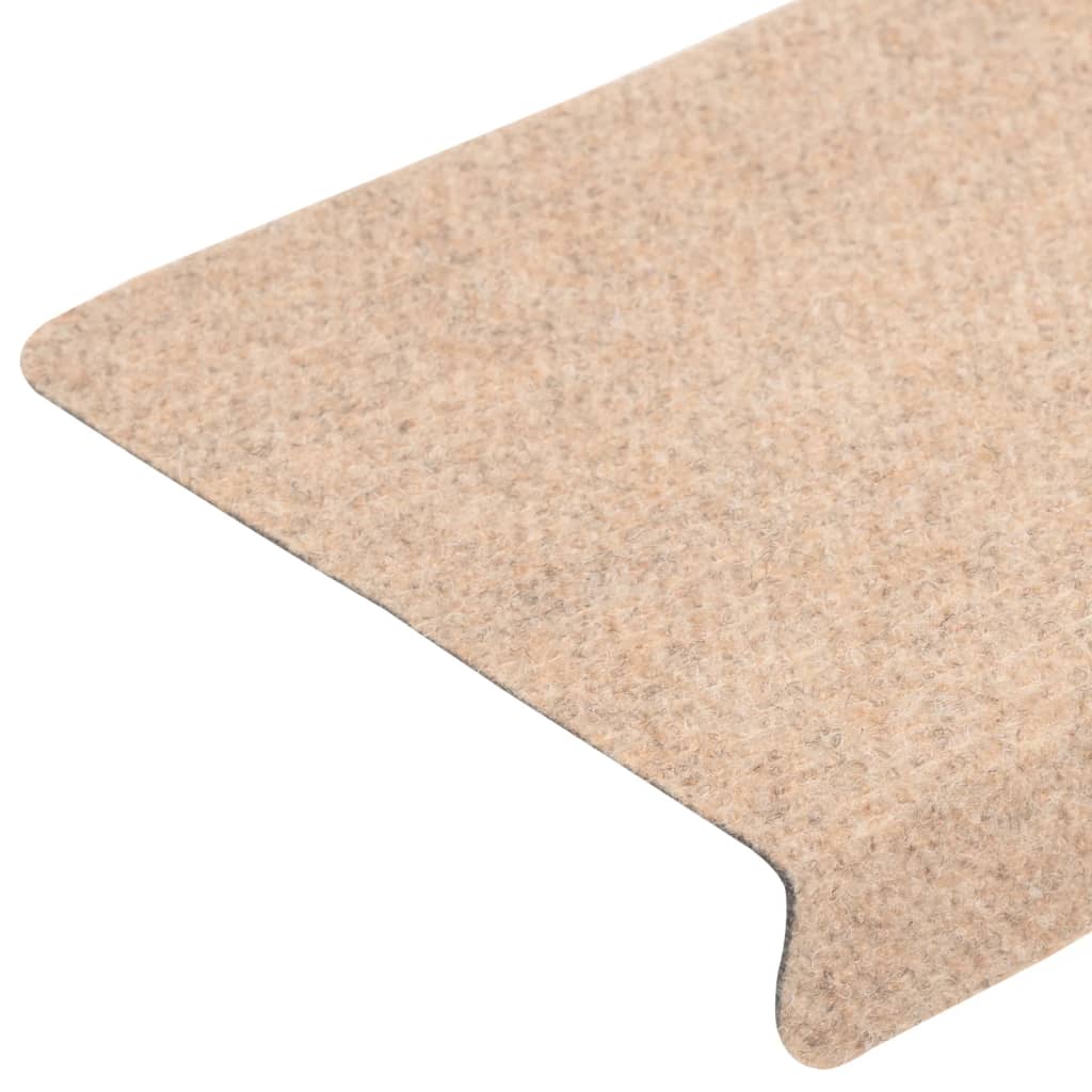 Selvklebende trappematter 10stk kremhvit 65x21x4 cm nålestempel