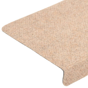 Selvklebende trappematter 10stk kremhvit 65x21x4 cm nålestempel