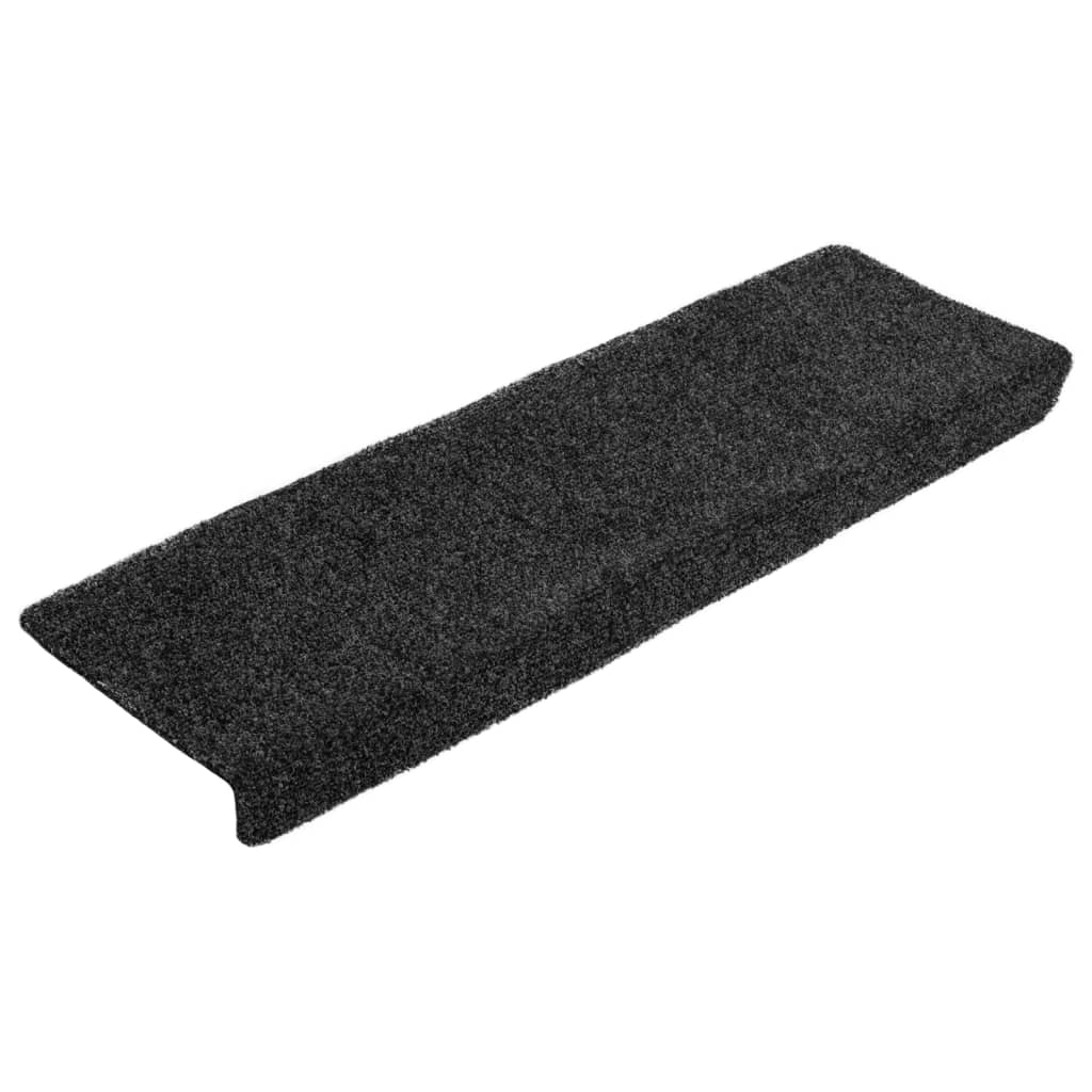 Selvklebende trappematter 10 stk grå 65x21x4 cm nålestempel