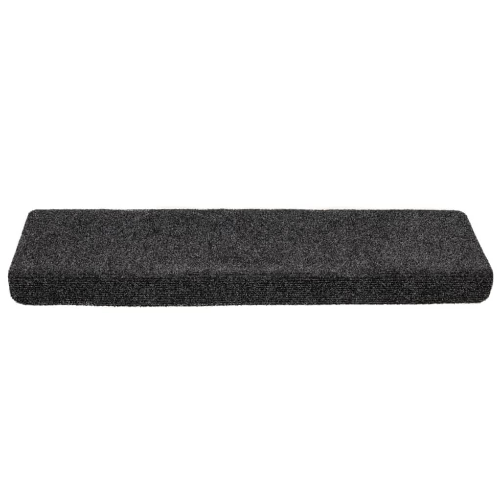 Selvklebende trappematter 10 stk grå 65x21x4 cm nålestempel
