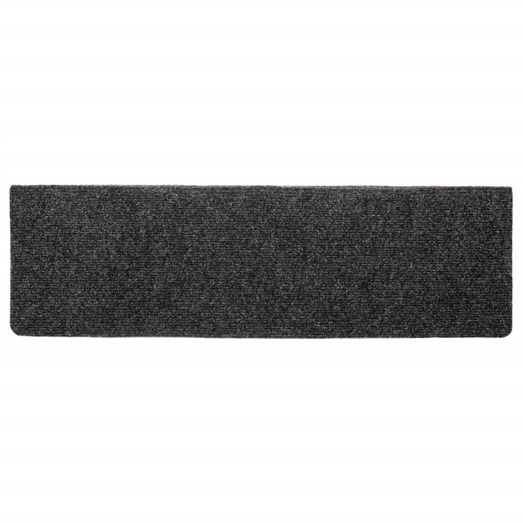 Selvklebende trappematter 10 stk grå 65x21x4 cm nålestempel
