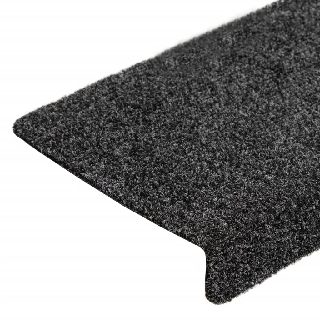 Selvklebende trappematter 10 stk grå 65x21x4 cm nålestempel