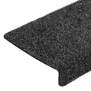 Selvklebende trappematter 10 stk grå 65x21x4 cm nålestempel
