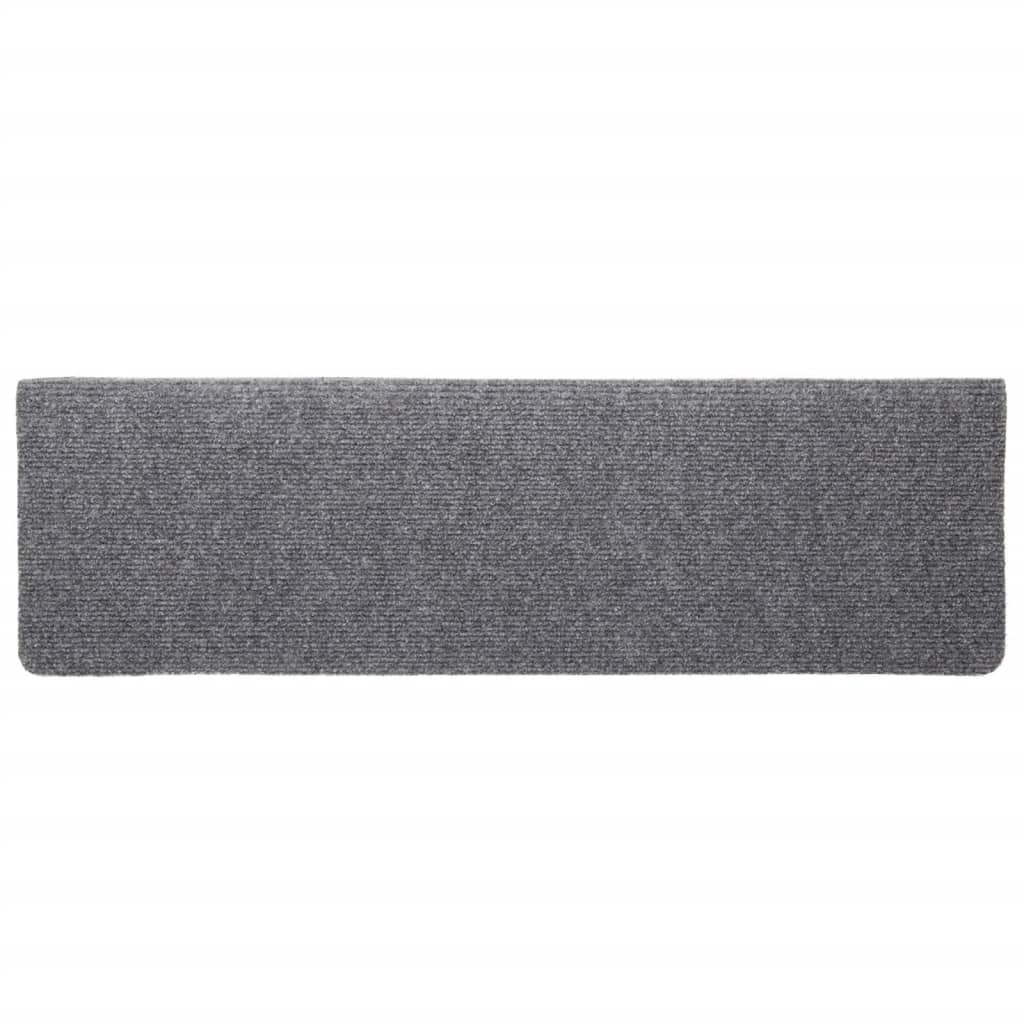 Selvklebende trappematter 5 stk lysegrå 65x21x4 cm nålestempel