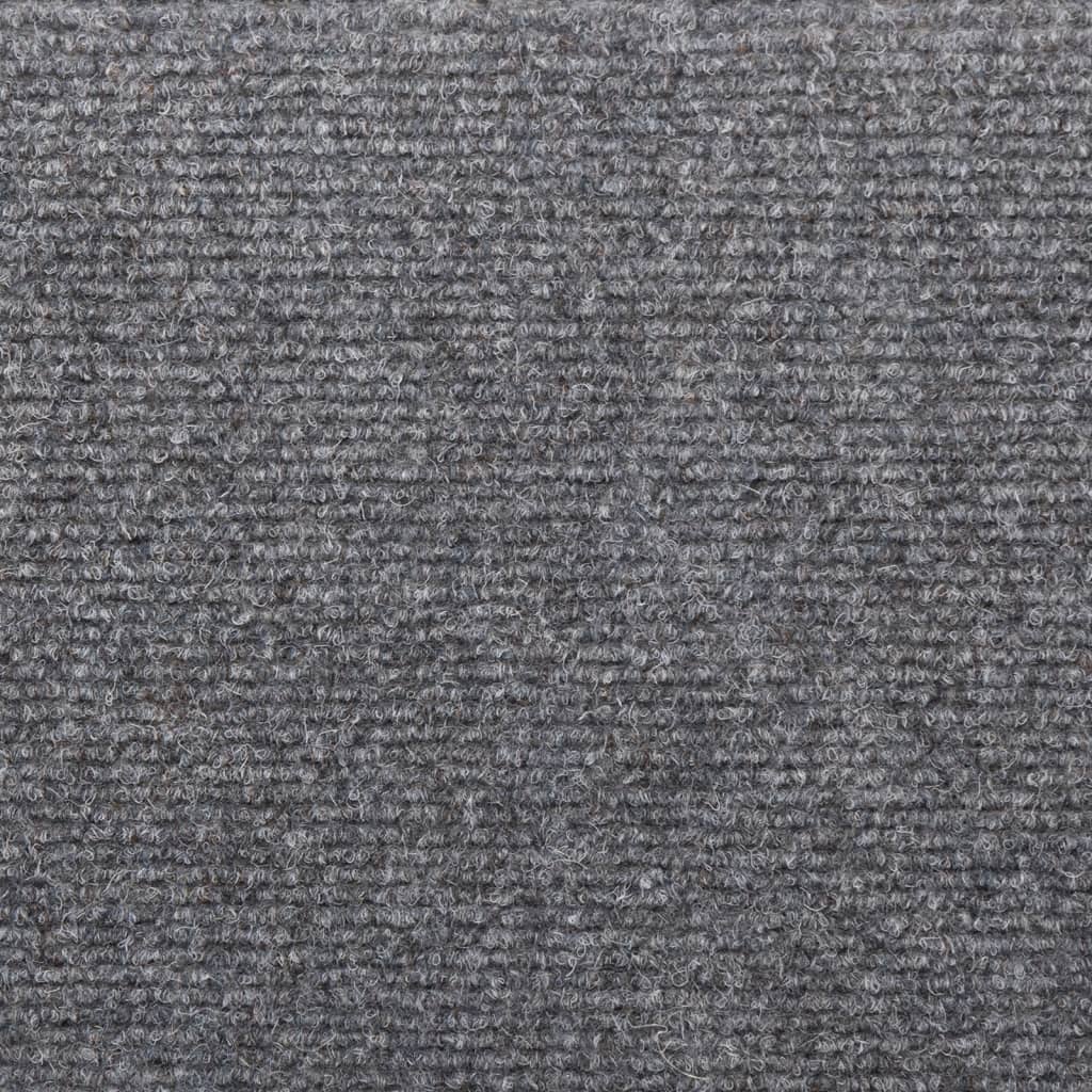 Selvklebende trappematter 5 stk lysegrå 65x21x4 cm nålestempel