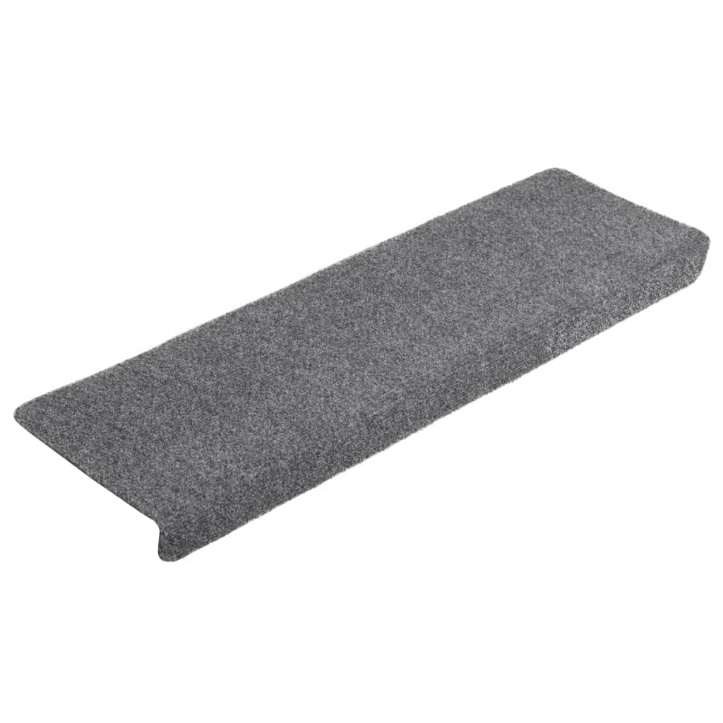 Selvklebende trappematter 10 stk lysegrå 65x21x4 cm nålestempel