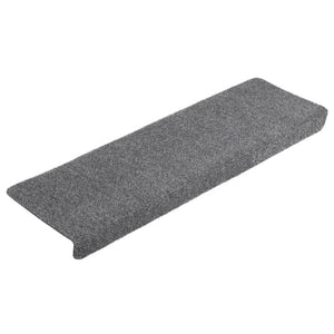 Selvklebende trappematter 10 stk lysegrå 65x21x4 cm nålestempel