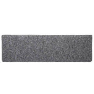 Selvklebende trappematter 10 stk lysegrå 65x21x4 cm nålestempel