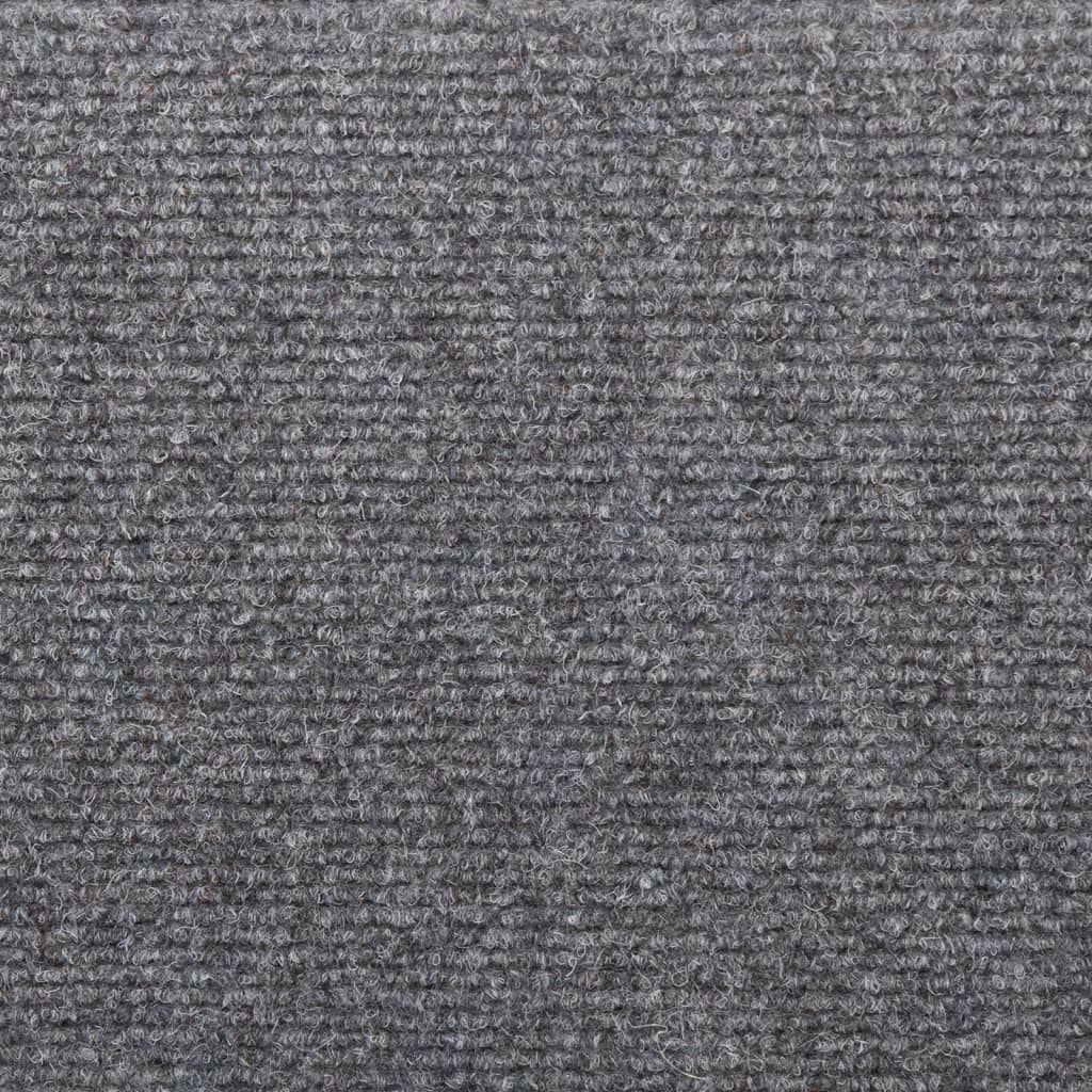 Selvklebende trappematter 10 stk lysegrå 65x21x4 cm nålestempel