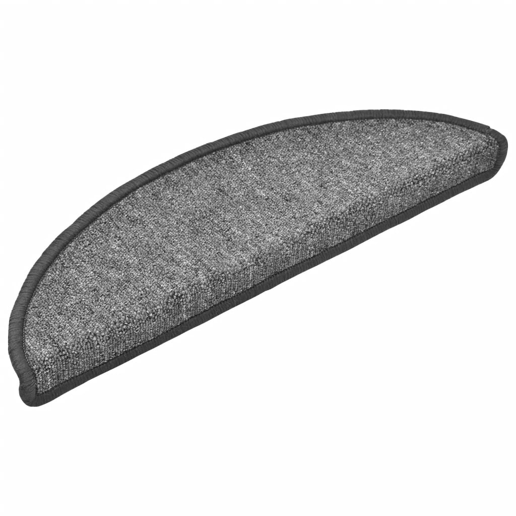 Stair mats 10 pcs 56x17x3 cm dark grey