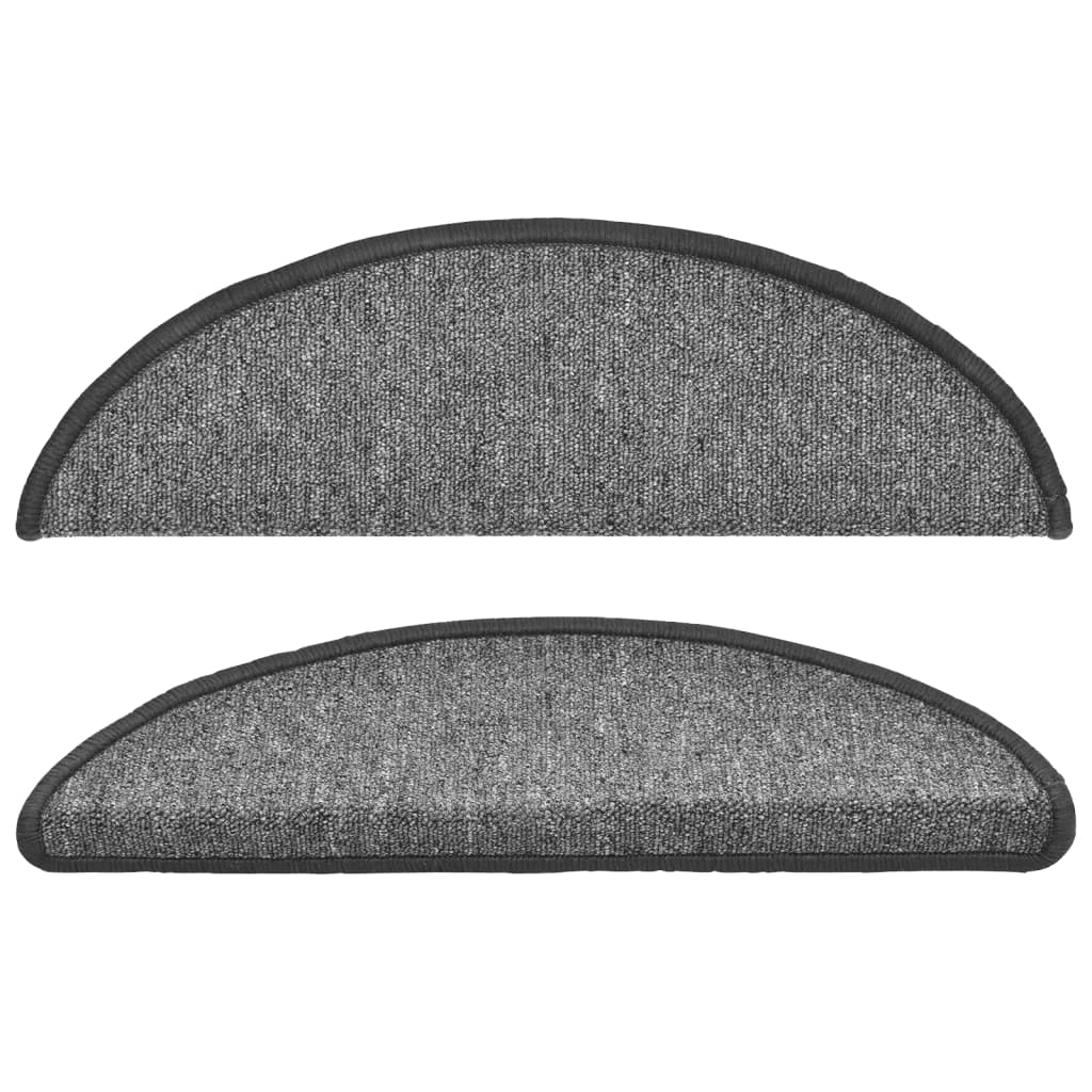 Stair mats 10 pcs 56x17x3 cm dark grey