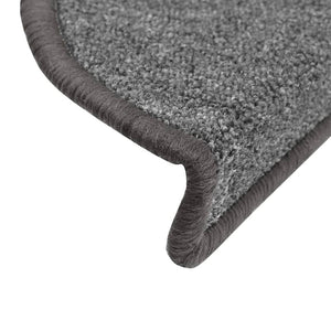 Stair mats 10 pcs 56x17x3 cm dark grey