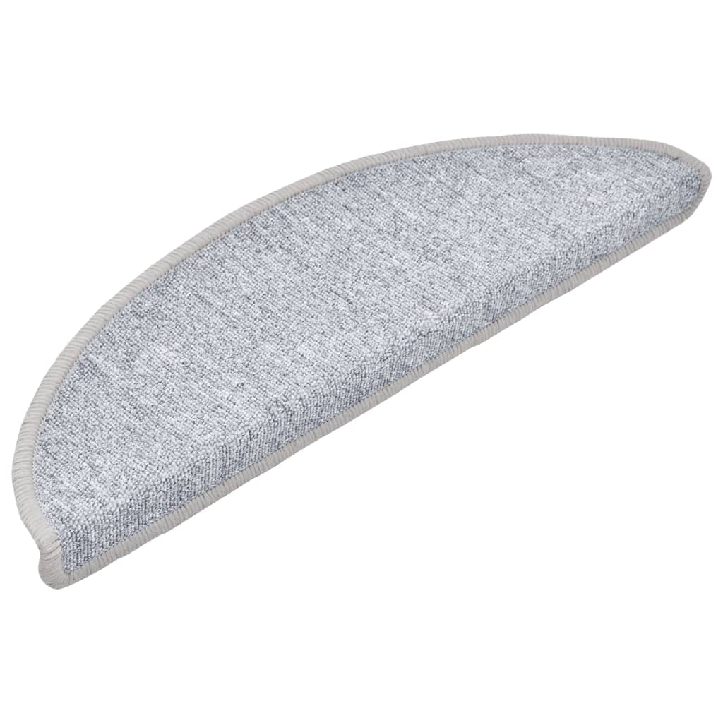 Stair mats 10 pcs 56x17x3 cm light grey