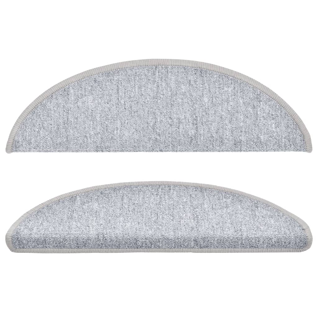 Stair mats 10 pcs 56x17x3 cm light grey