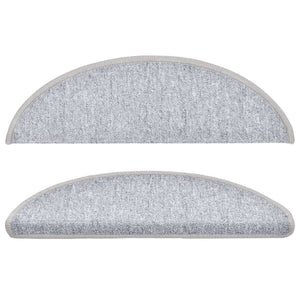 Stair mats 10 pcs 56x17x3 cm light grey