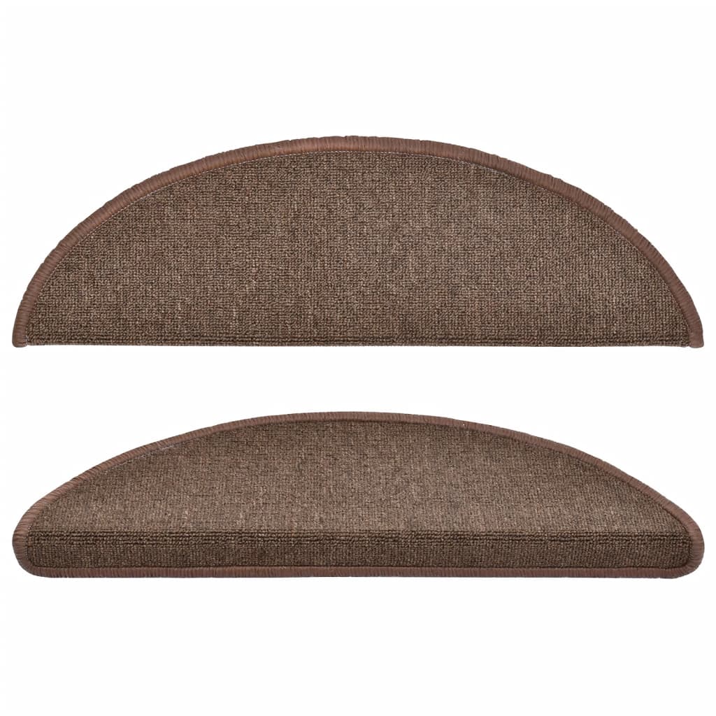 Stair mats 10 pcs 56x17x3 cm coffee brown
