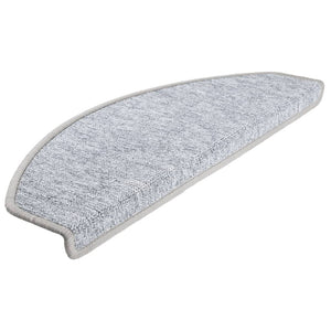 Stair mats 10 pcs 65x24x4 cm light grey