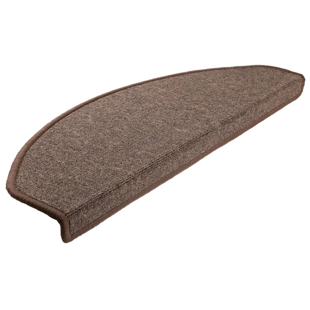 Stair mats 10 pcs 65x24x4 cm coffee brown