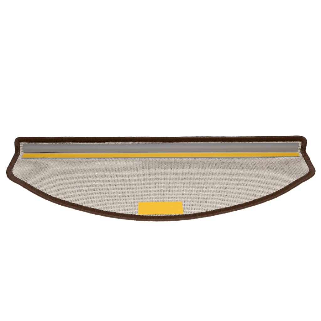 Stair mats 10 pcs 65x24x4 cm coffee brown