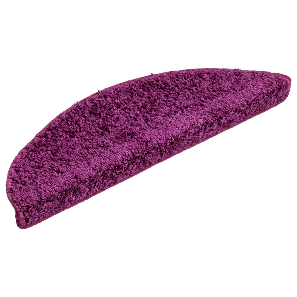 Stair mats 10 pcs 56x17x3 cm purple
