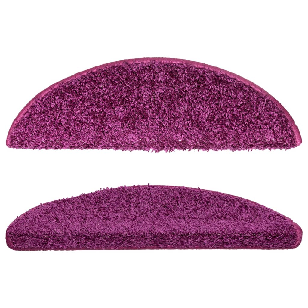 Stair mats 10 pcs 56x17x3 cm purple