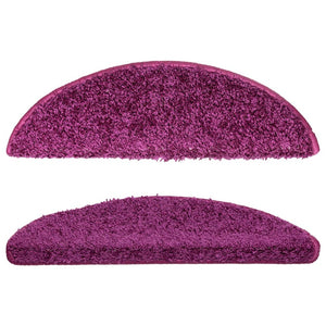 Stair mats 10 pcs 56x17x3 cm purple