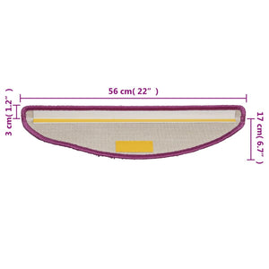 Stair mats 10 pcs 56x17x3 cm purple