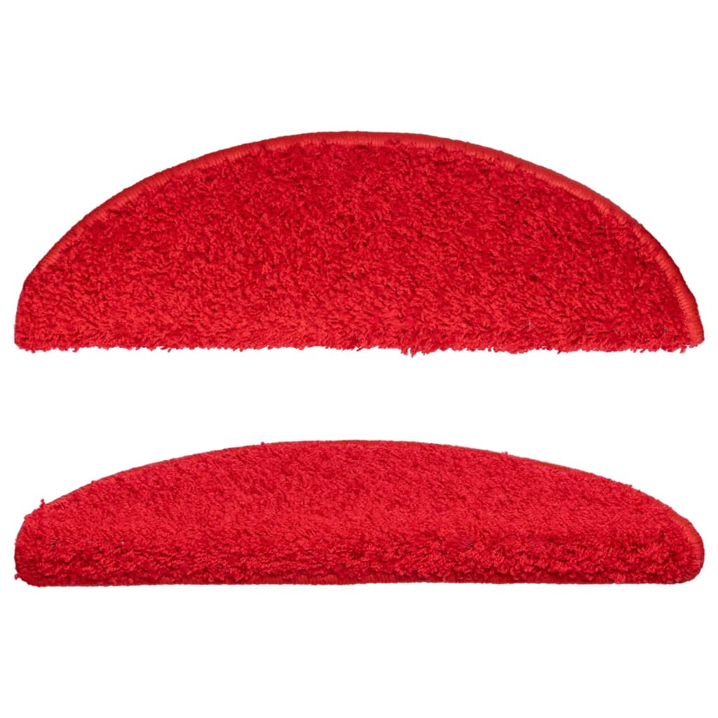 Stair mats 10 pcs 56x17x3 cm red