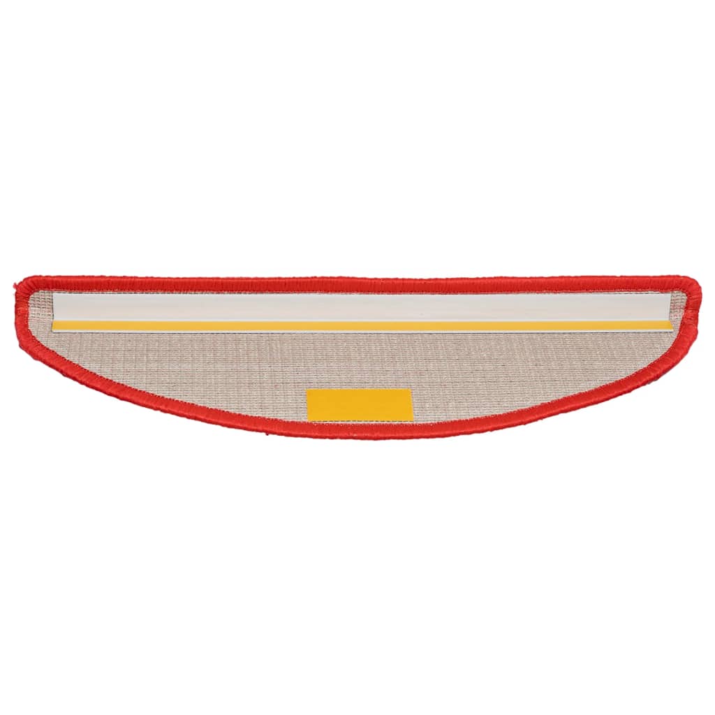 Stair mats 10 pcs 56x17x3 cm red