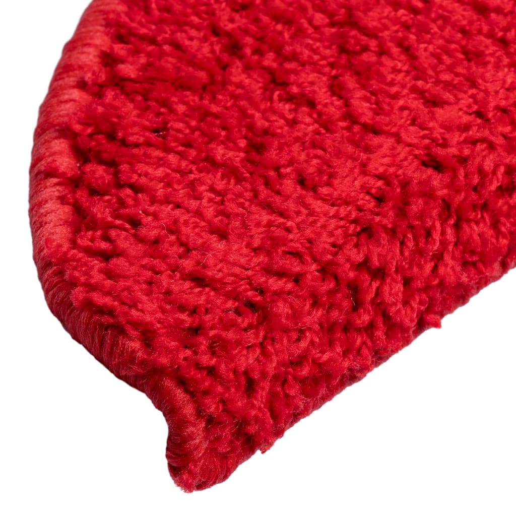 Stair mats 10 pcs 56x17x3 cm red