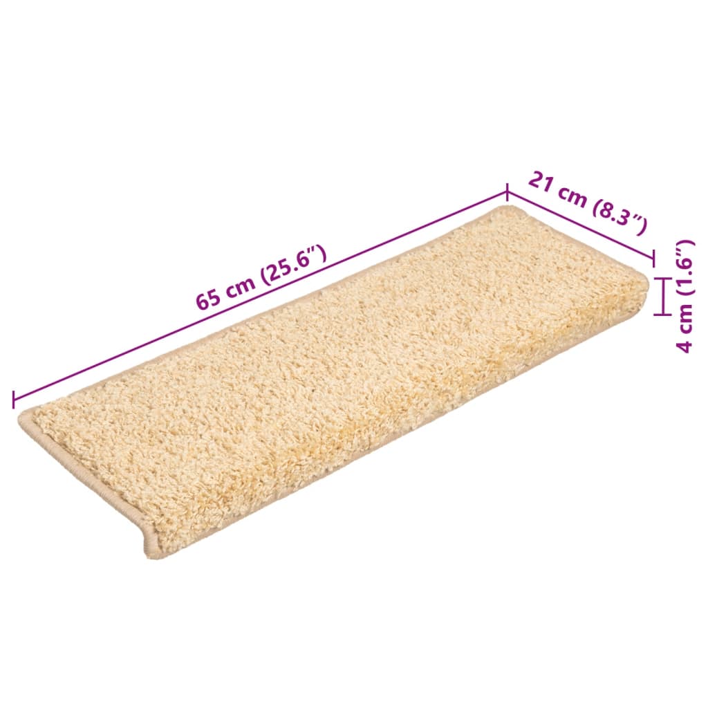 Trappematter 10 stk 65x21x4 cm brun