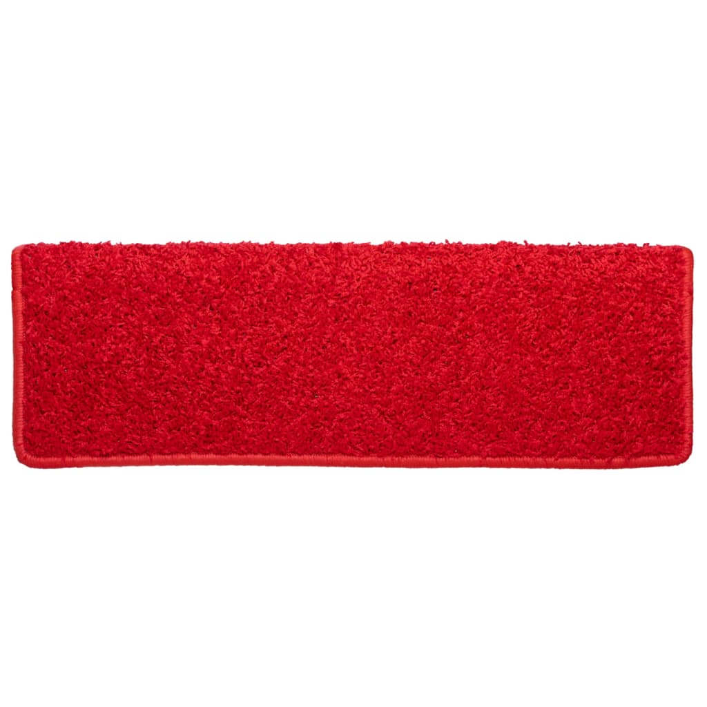 Stair mats 10 pcs 65x21x4 cm red