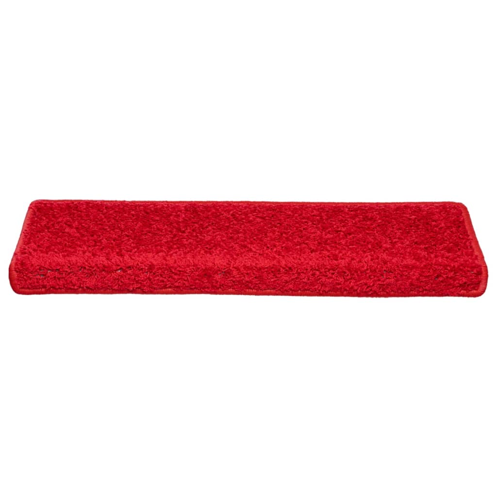 Stair mats 10 pcs 65x21x4 cm red