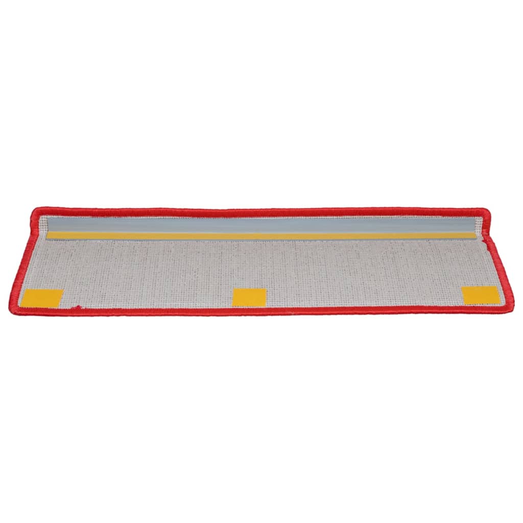 Stair mats 10 pcs 65x21x4 cm red