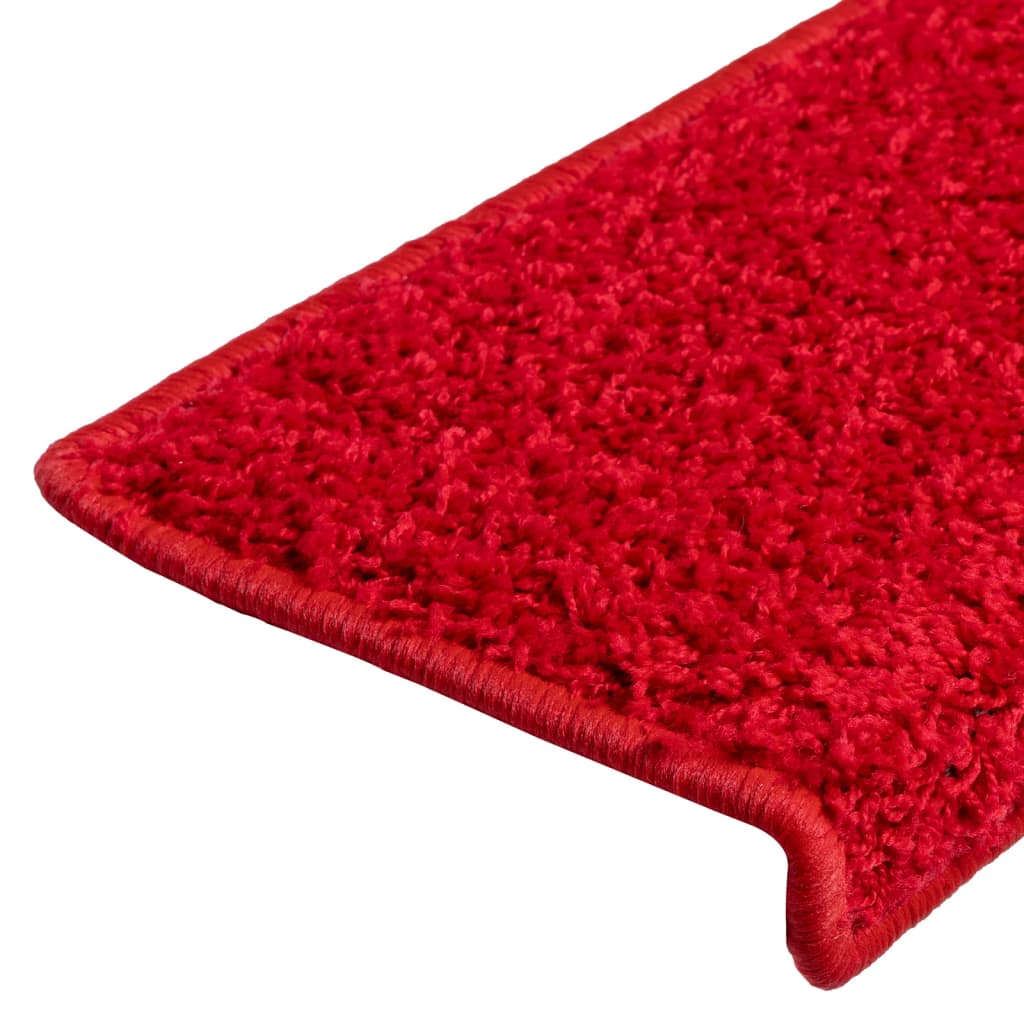 Stair mats 10 pcs 65x21x4 cm red