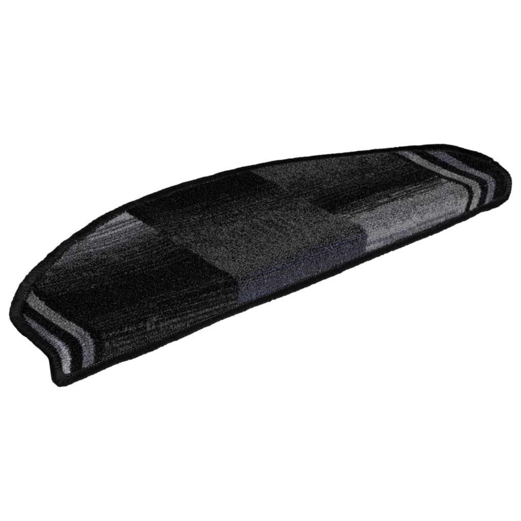 Selvklebende trappematter 5 stk 65x21x4 cm svart og grå