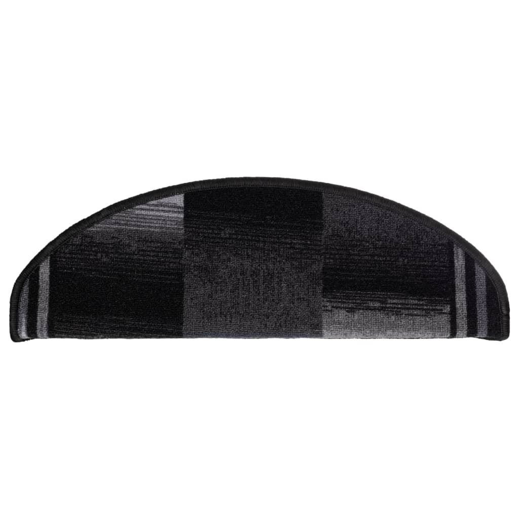 Selvklebende trappematter 5 stk 65x21x4 cm svart og grå