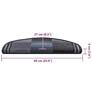 Selvklebende trappematter 5 stk 65x21x4 cm svart og grå