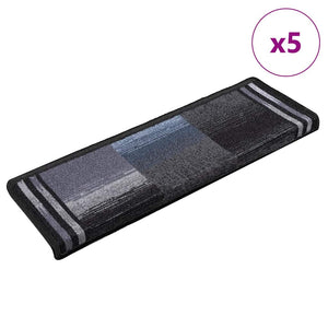 Selvklebende trappematter 5 stk 65x21x4 cm svart og grå