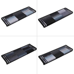 Selvklebende trappematter 5 stk 65x21x4 cm svart og grå