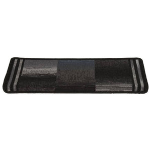 Selvklebende trappematter 10 stk 65x21x4 cm svart og grå