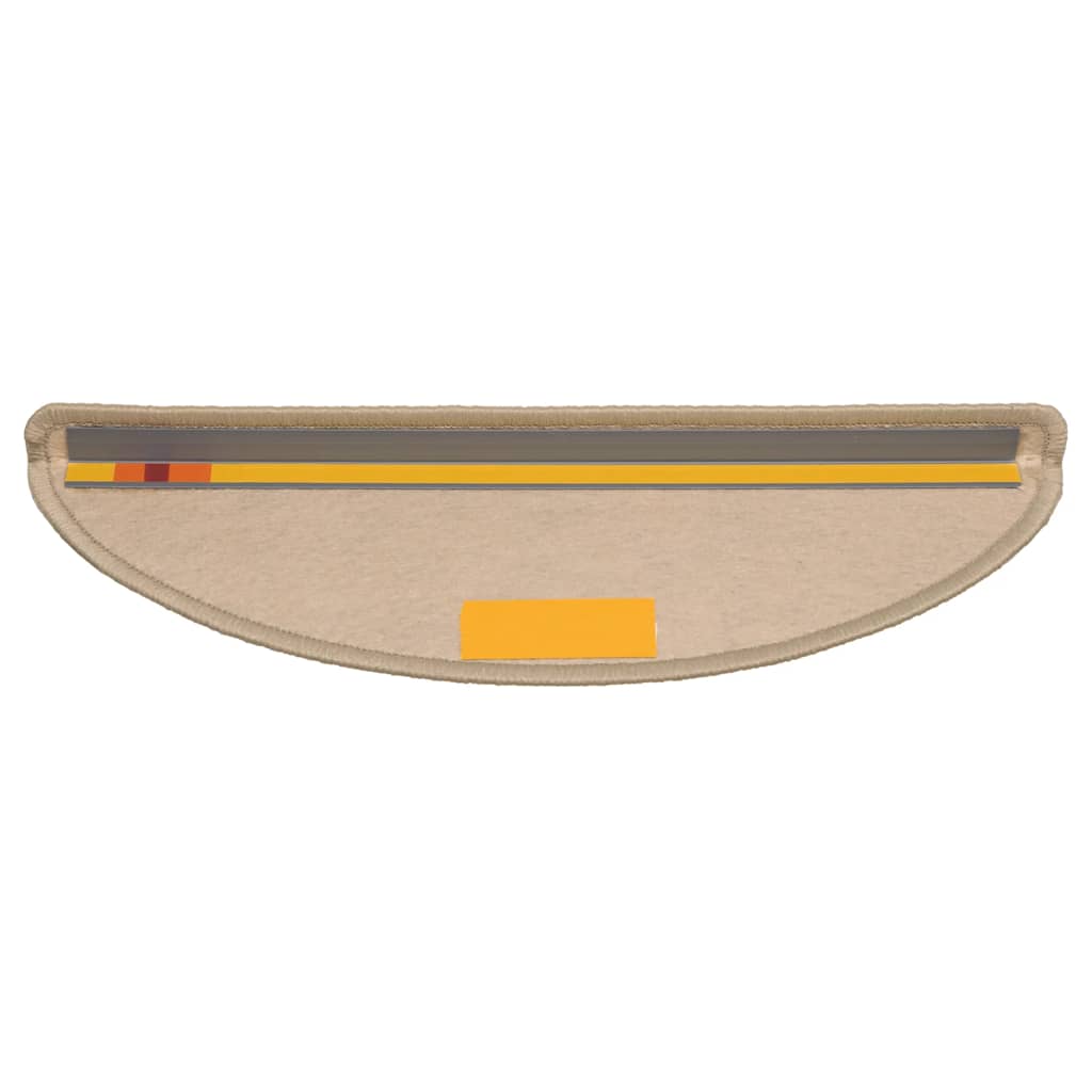 Selvklebende trappematter sisal 15 stk 56x17x3 cm mørk beige