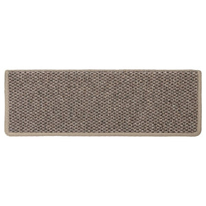 Selvklebende trappematter sisal 15 stk 65x21x4 cm mørk beige