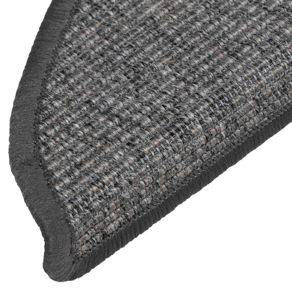 Selvklebende trappematter 15 stk 56x17x3 cm beige og grå