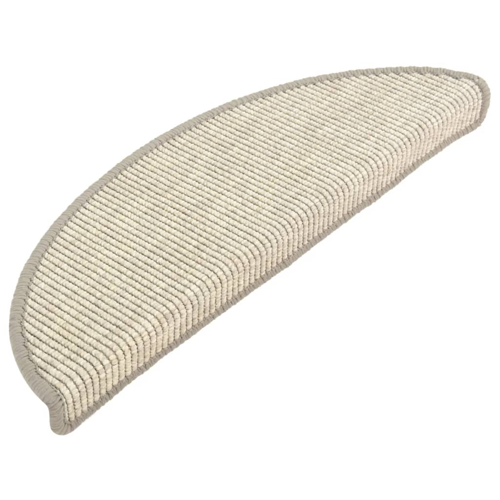 Selvklebende trappematter 15 stk 56x17x3 cm sølv