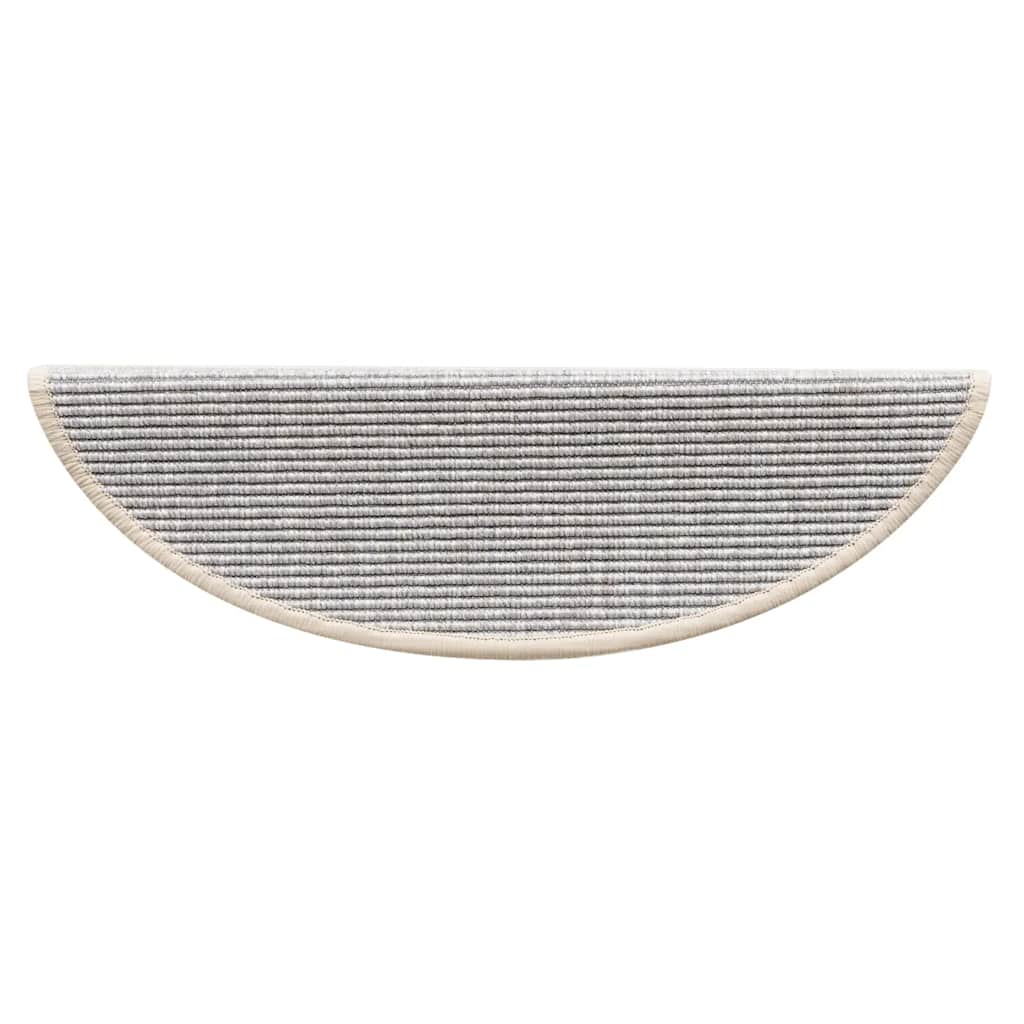 Selvklebende trappematter 15 stk 56x17x3 cm sølv