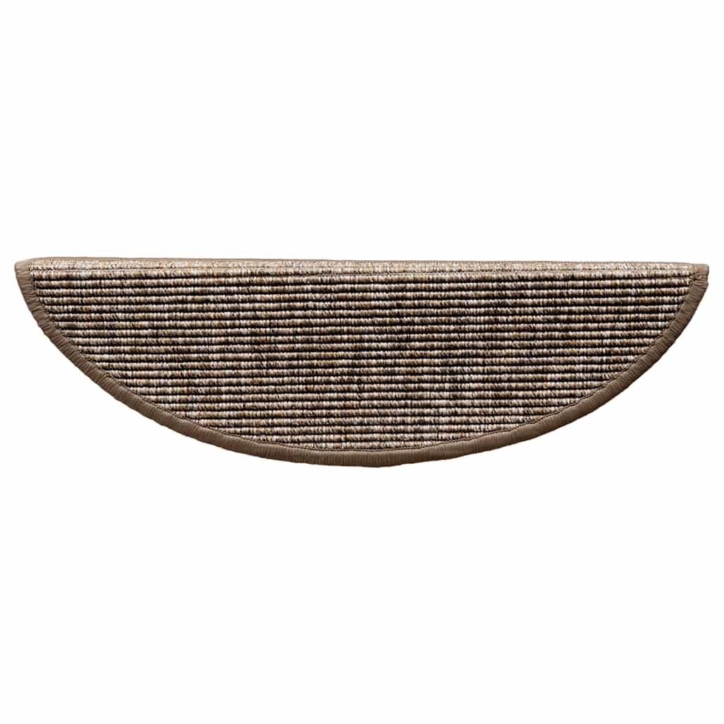 Selvklebende trappematter 15 stk 56x17x3 cm lysebrun